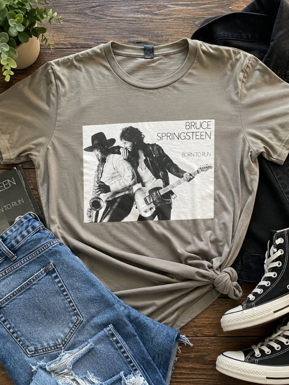 Vintage Bruce Springsteen Born To Run Graphic Tee Shirt Mens M Rock Band